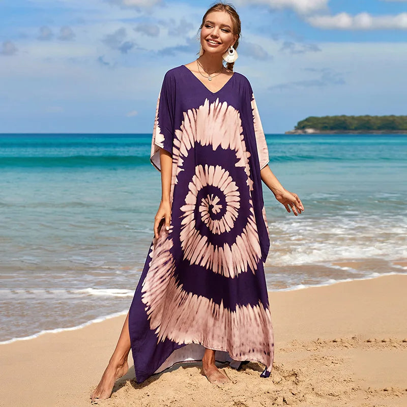 Gisy Luxury Beach Kaftan-Elegant Resort Cover-Up
