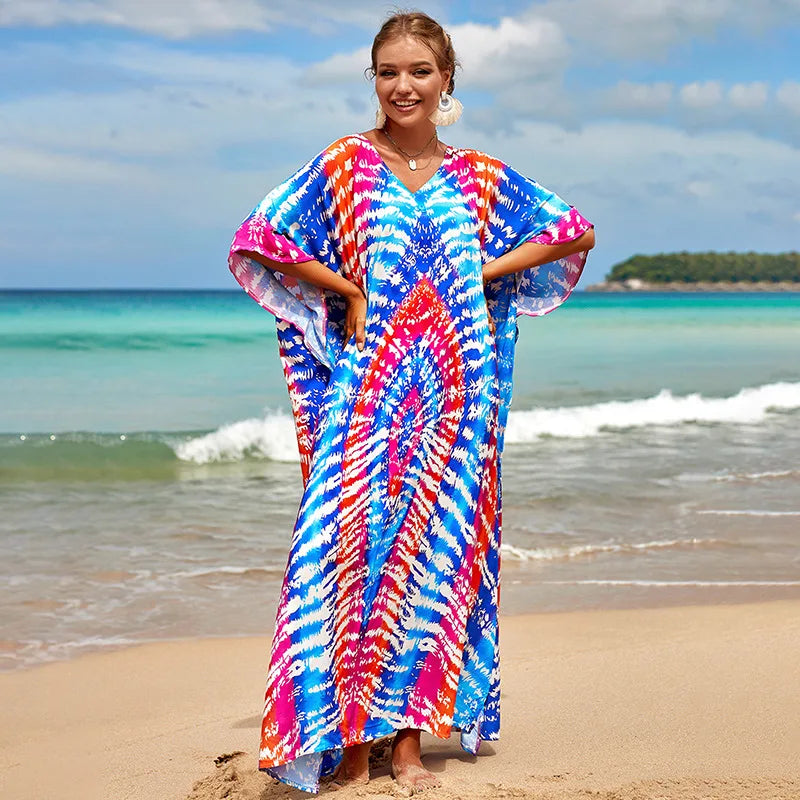 Gisy Luxury Beach Kaftan-Elegant Resort Cover-Up
