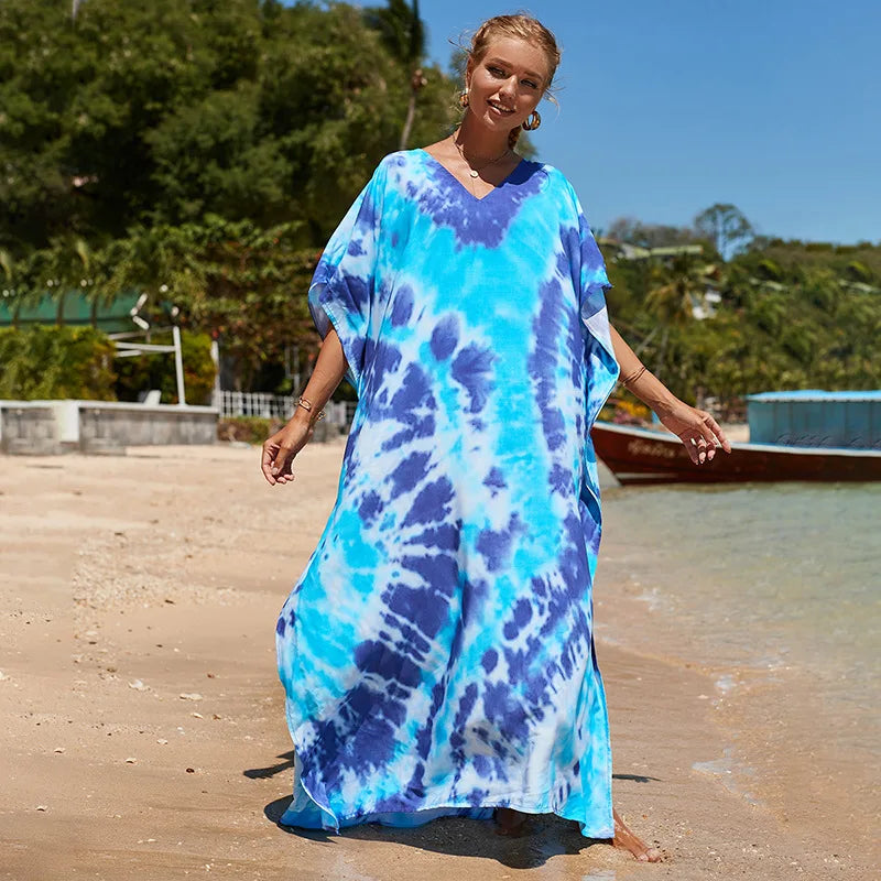 Gisy Luxury Beach Kaftan-Elegant Resort Cover-Up