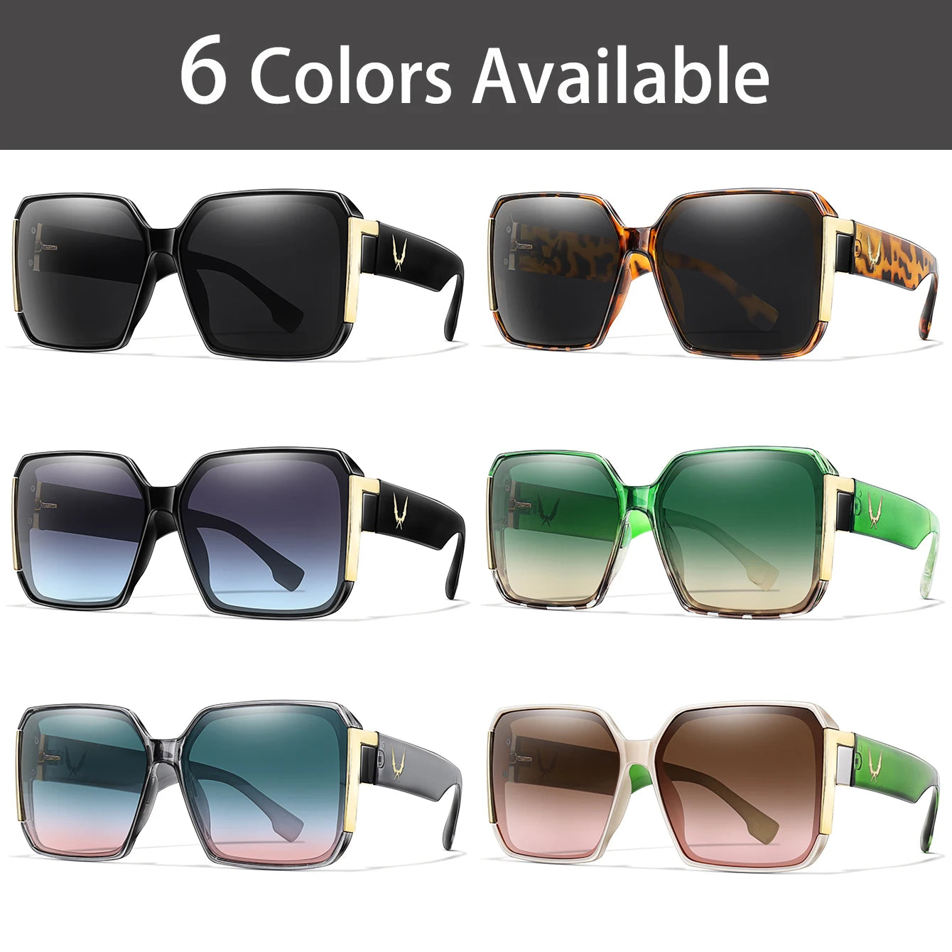 Luxury Vacation Sunglasses for Women and Men Trendy Street Square Shades with UV protection for Outdoor Hiking, Cycling Travel