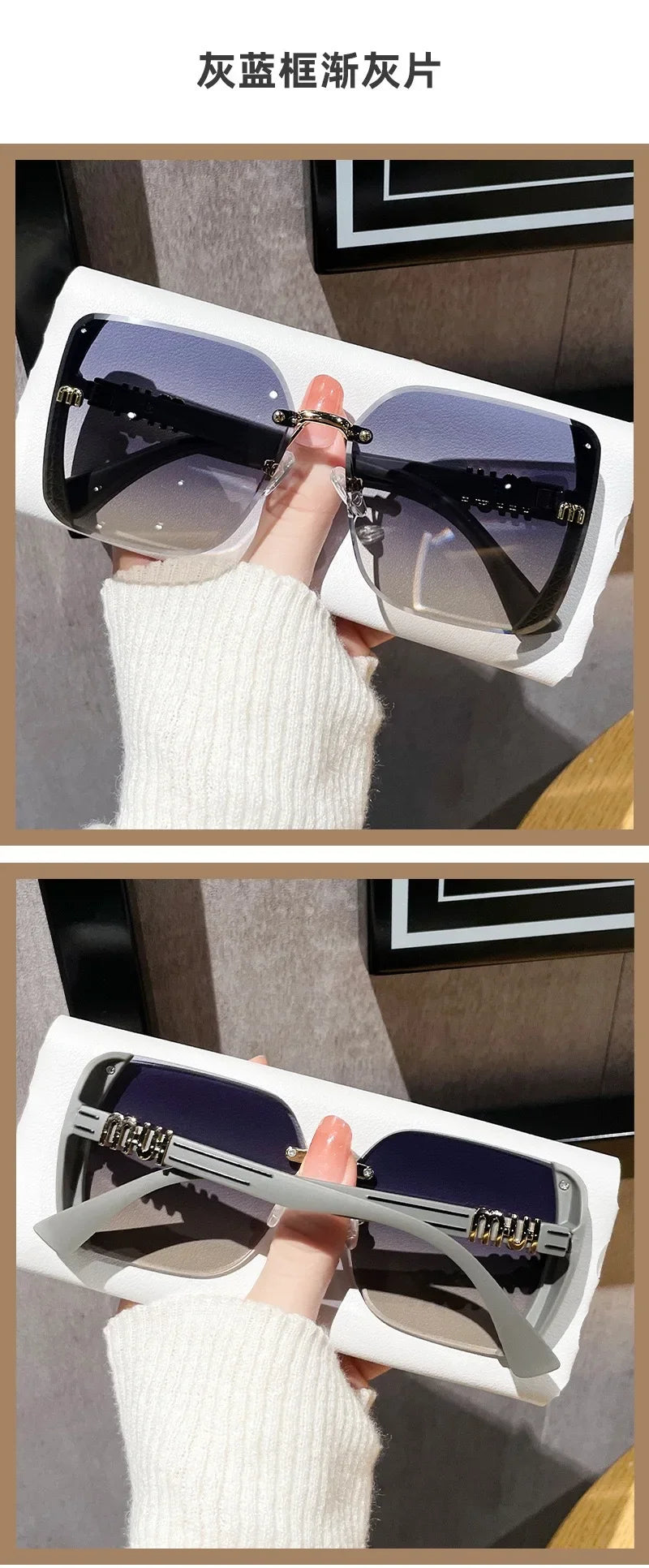 Ins Fashion Brand Square Sunglasses Women Luxury Desig Sun Glasses Ladies Vintage Trendy Driving Eyeglasses Gafas De Sol