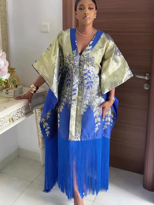 African Dashiki Kaftan Maxi Dress – Ankara Boubou | Women's Traditional Gown