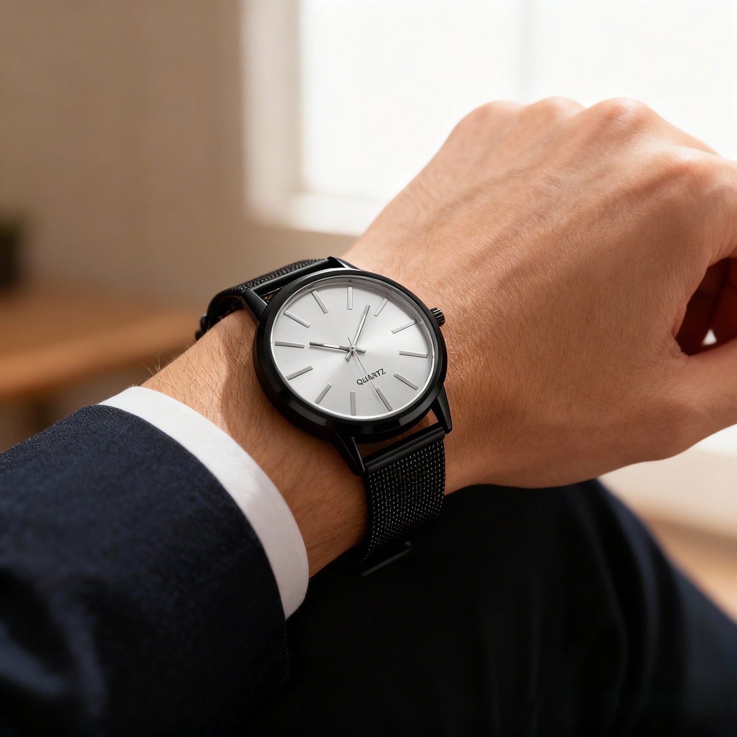 Luxury Women Watches 2025 New Stylish Silver Minimalist Business Ladies Quartz Watch Breathable Leather Steel Clock Reloj Mujer