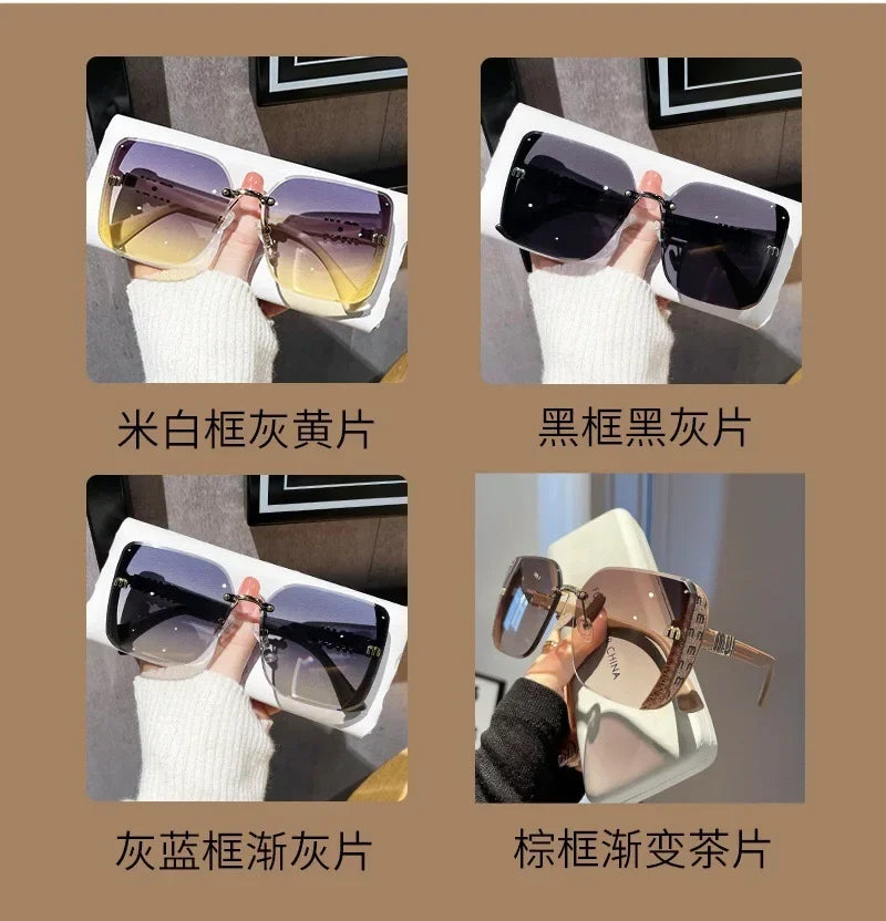 Ins Fashion Brand Square Sunglasses Women Luxury Desig Sun Glasses Ladies Vintage Trendy Driving Eyeglasses Gafas De Sol