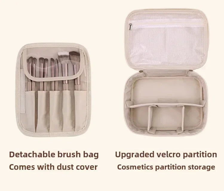 Women's Cosmetic Bag Makeup Bag Double Layer Large Capacity Luxury Cosmetics Organizer Travel Essentials Women's Cosmetic Bag