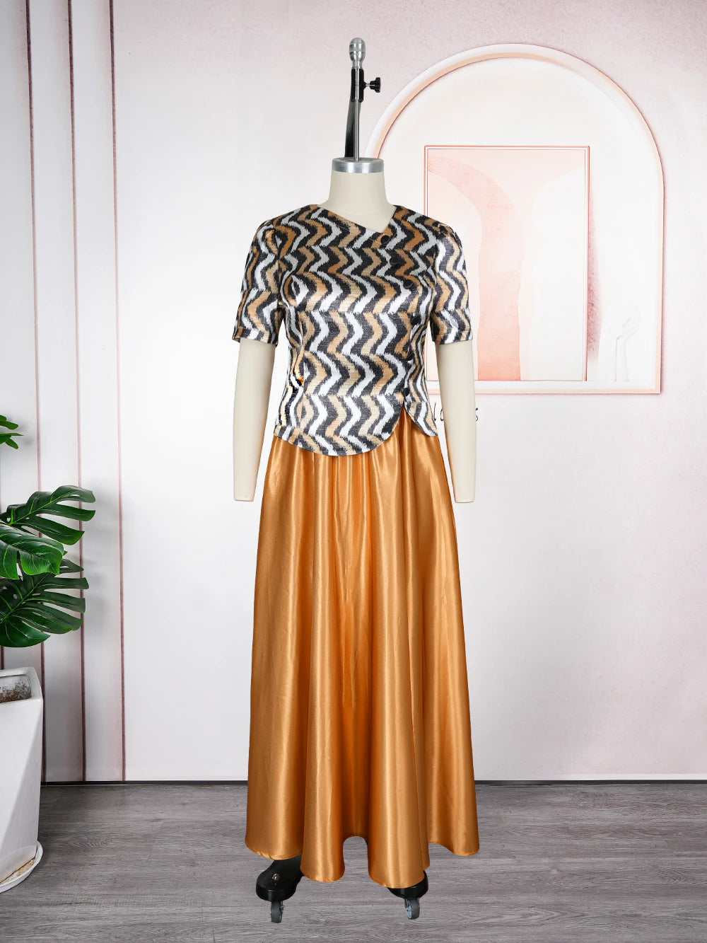 Luxury African Ankara Maxi Dress – Elegant Plus Size Evening & Wedding Dress