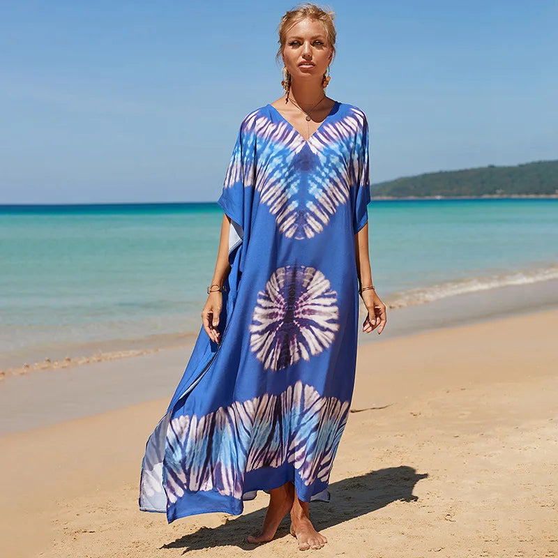 Gisy Luxury Beach Kaftan-Elegant Resort Cover-Up