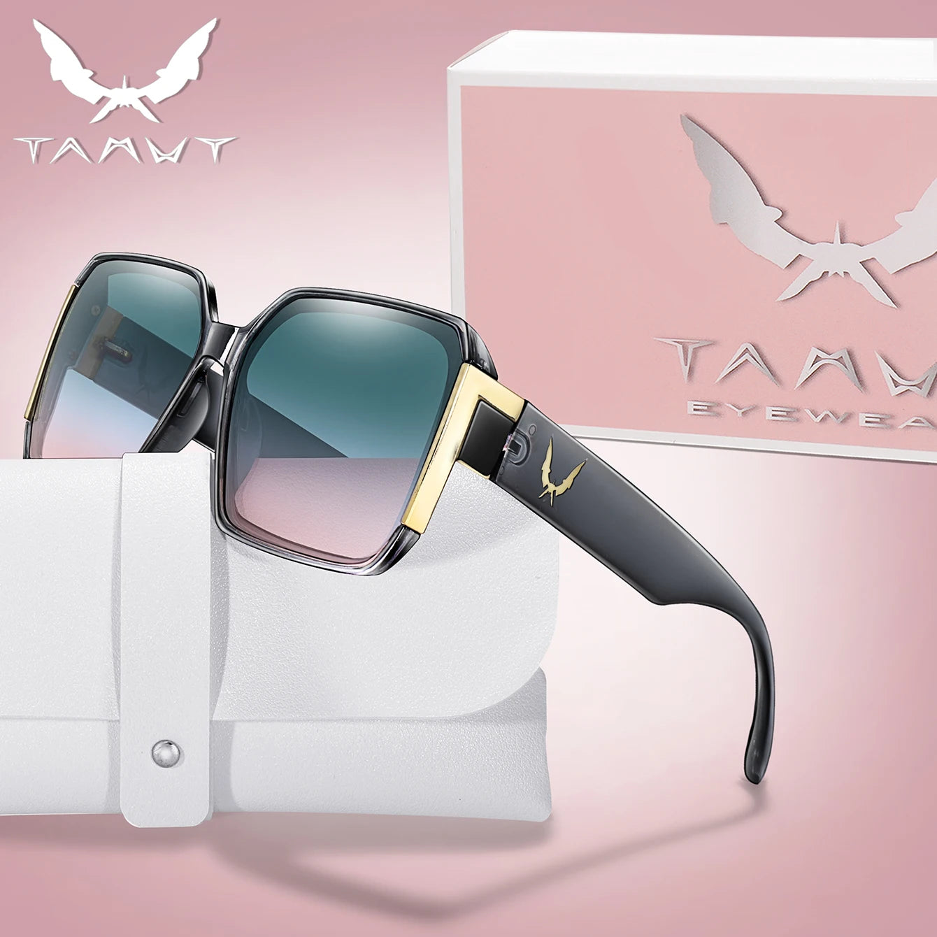 Luxury Vacation Sunglasses for Women and Men Trendy Street Square Shades with UV protection for Outdoor Hiking, Cycling Travel