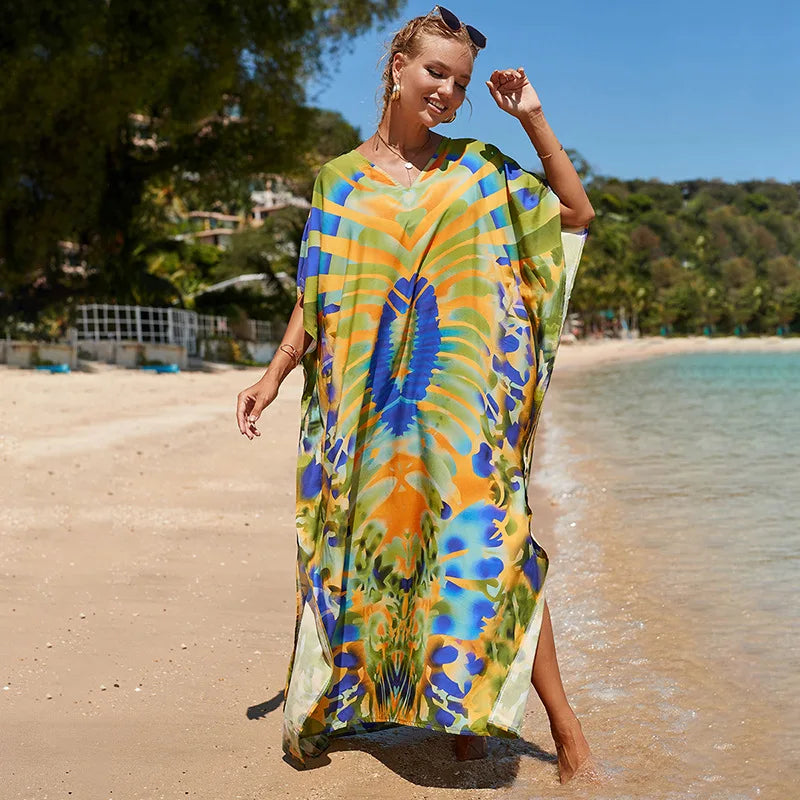 Gisy Luxury Beach Kaftan-Elegant Resort Cover-Up