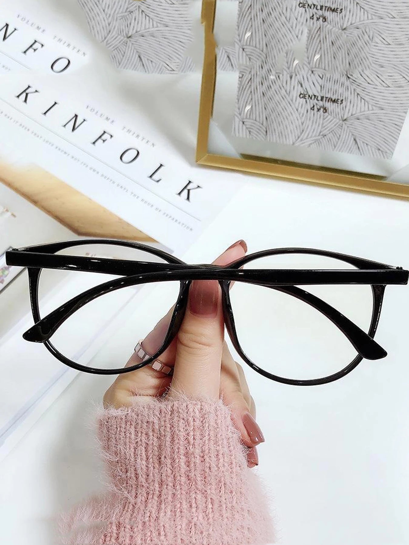 1PC Simple Anti-Blue Light Glasses Ladies Sunglasses Ultra Light Multi-Color Gift
