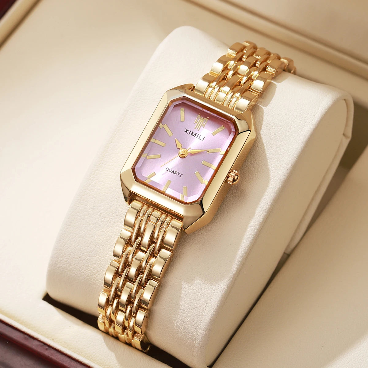 Luxury Women Watches Fashion Rectangle Ladies Steel Band Quartz Watch Reloj Mujer Relogio Feminino Girls Clock Gift