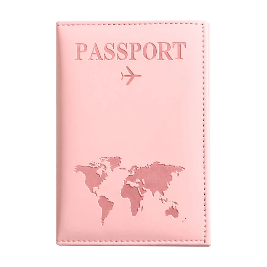Stylish Travel Passport Cover, Multi-Card Slot for Tickets & Bank Cards, Lightweight Scratch-Resistant PU Material