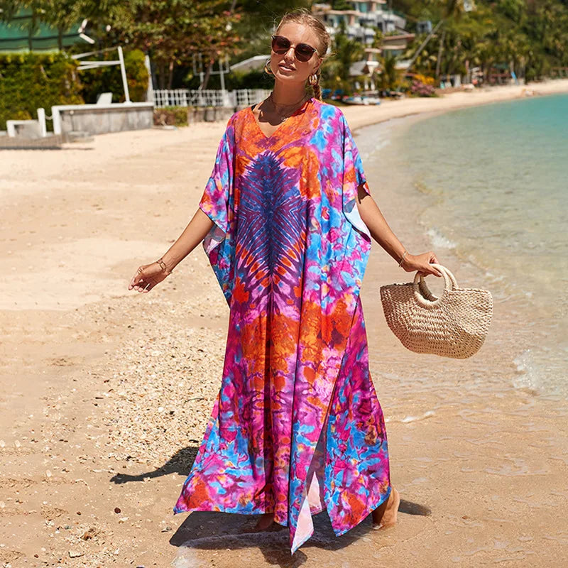 Gisy Luxury Beach Kaftan-Elegant Resort Cover-Up