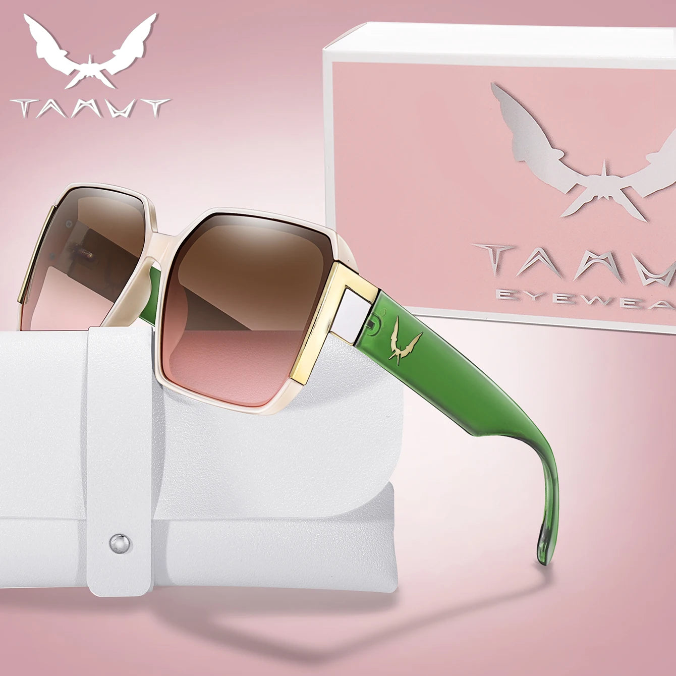 Luxury Vacation Sunglasses for Women and Men Trendy Street Square Shades with UV protection for Outdoor Hiking, Cycling Travel