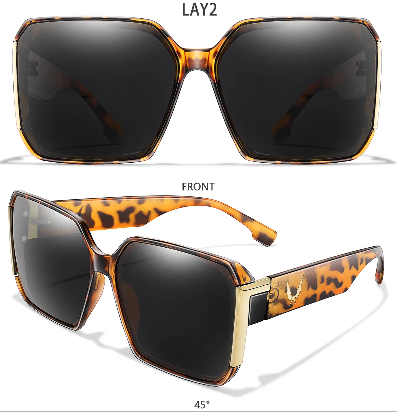 Luxury Vacation Sunglasses for Women and Men Trendy Street Square Shades with UV protection for Outdoor Hiking, Cycling Travel