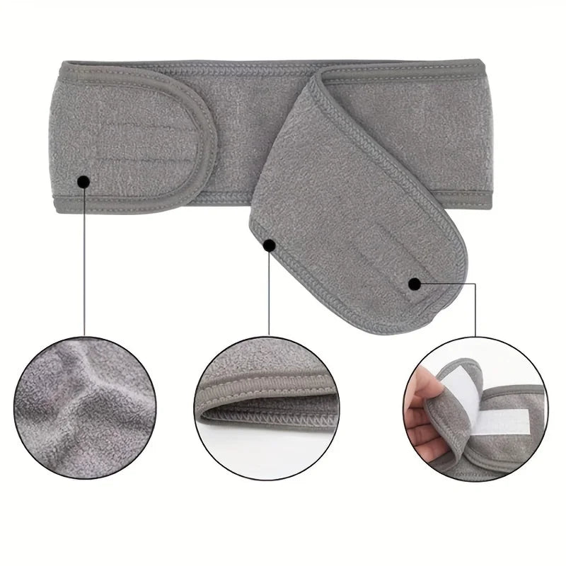 Spa & Skincare Adjustable Headband – Soft Makeup & Facial Head Wrap