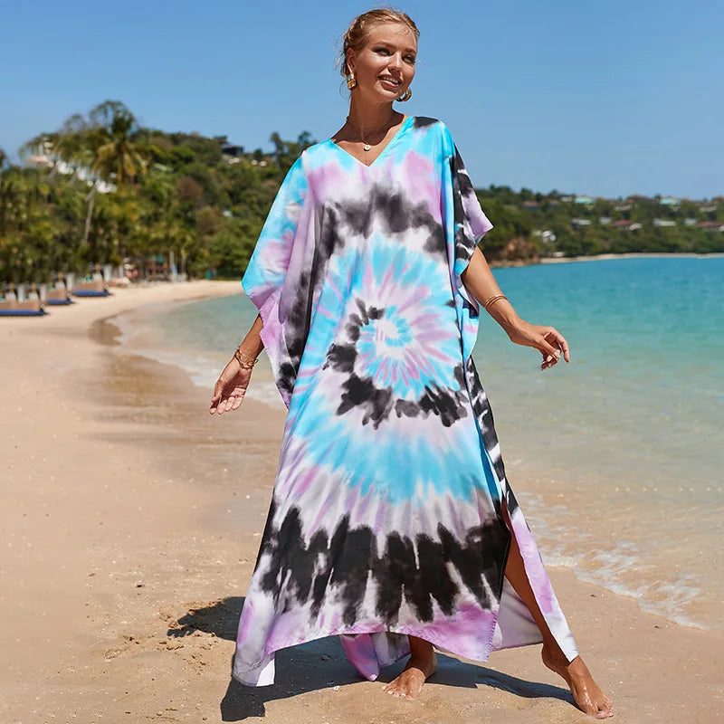 Gisy Luxury Beach Kaftan-Elegant Resort Cover-Up