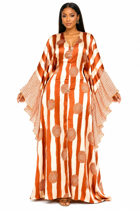 Kaftan Cuivré Élégance Royale
