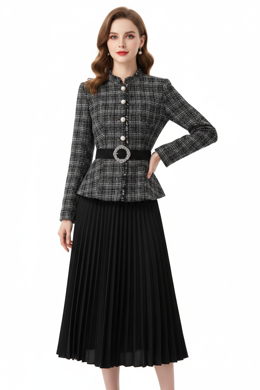 Dark grey set on model