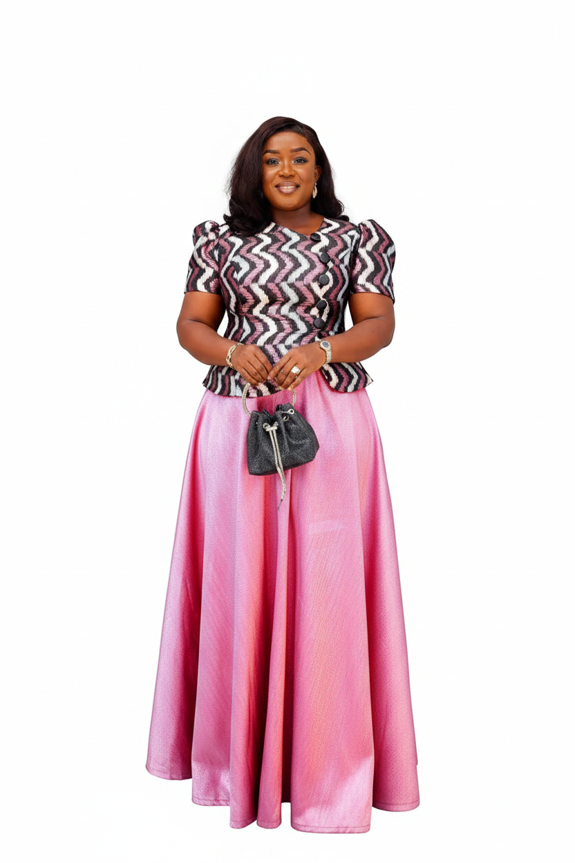 Ensemble Ankara rose — fond blanc