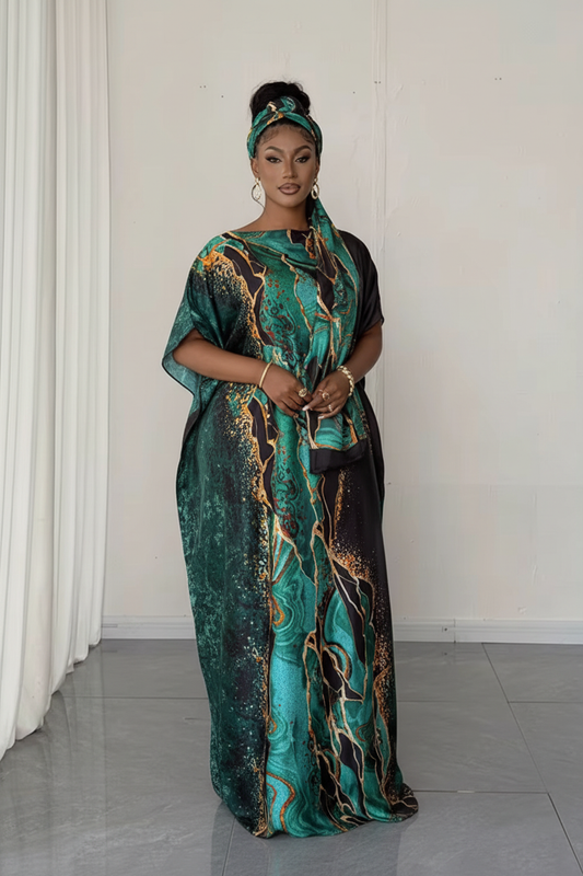 Kaftan Marble Vert – Style Éditorial