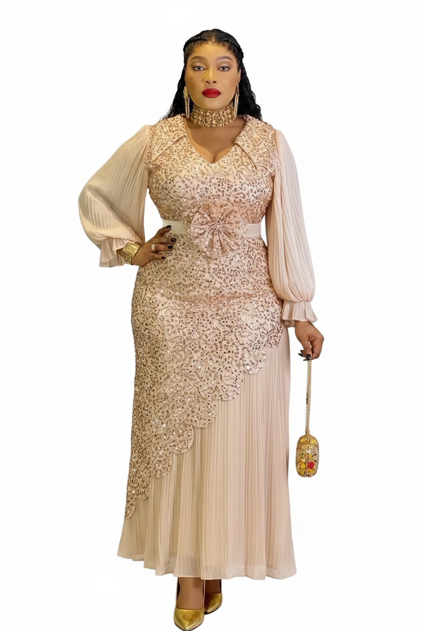 Robe champagne sequin