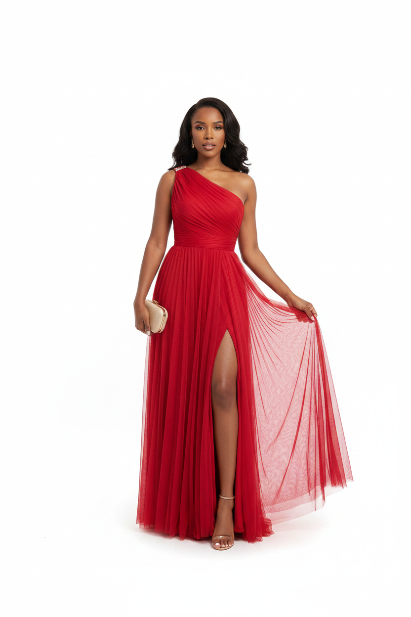 Robe Rouge Fond Blanc