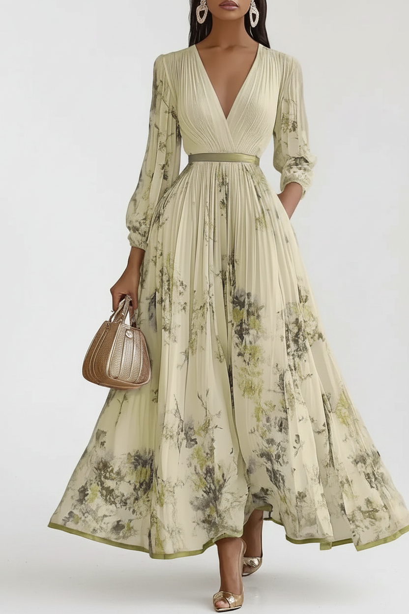 Robe verte fond blanc