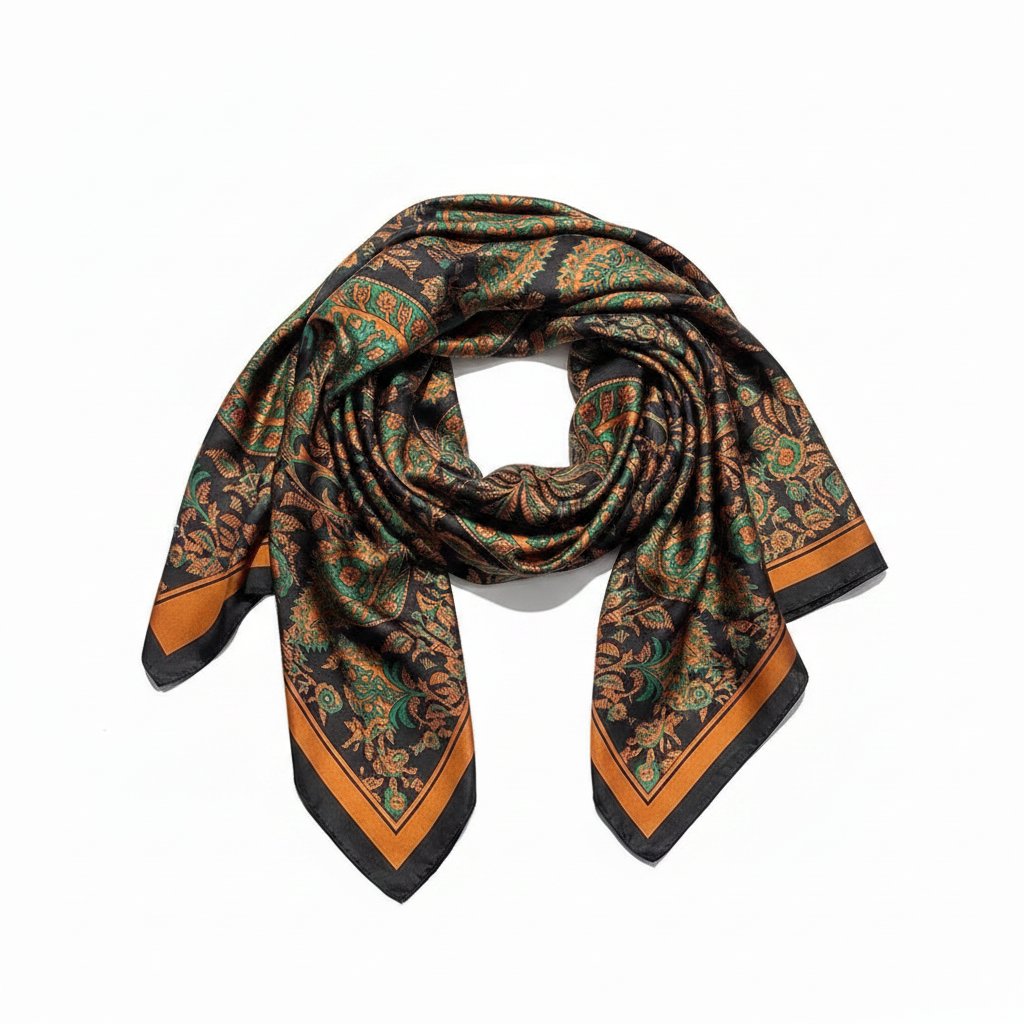 Scarf Paisley Black